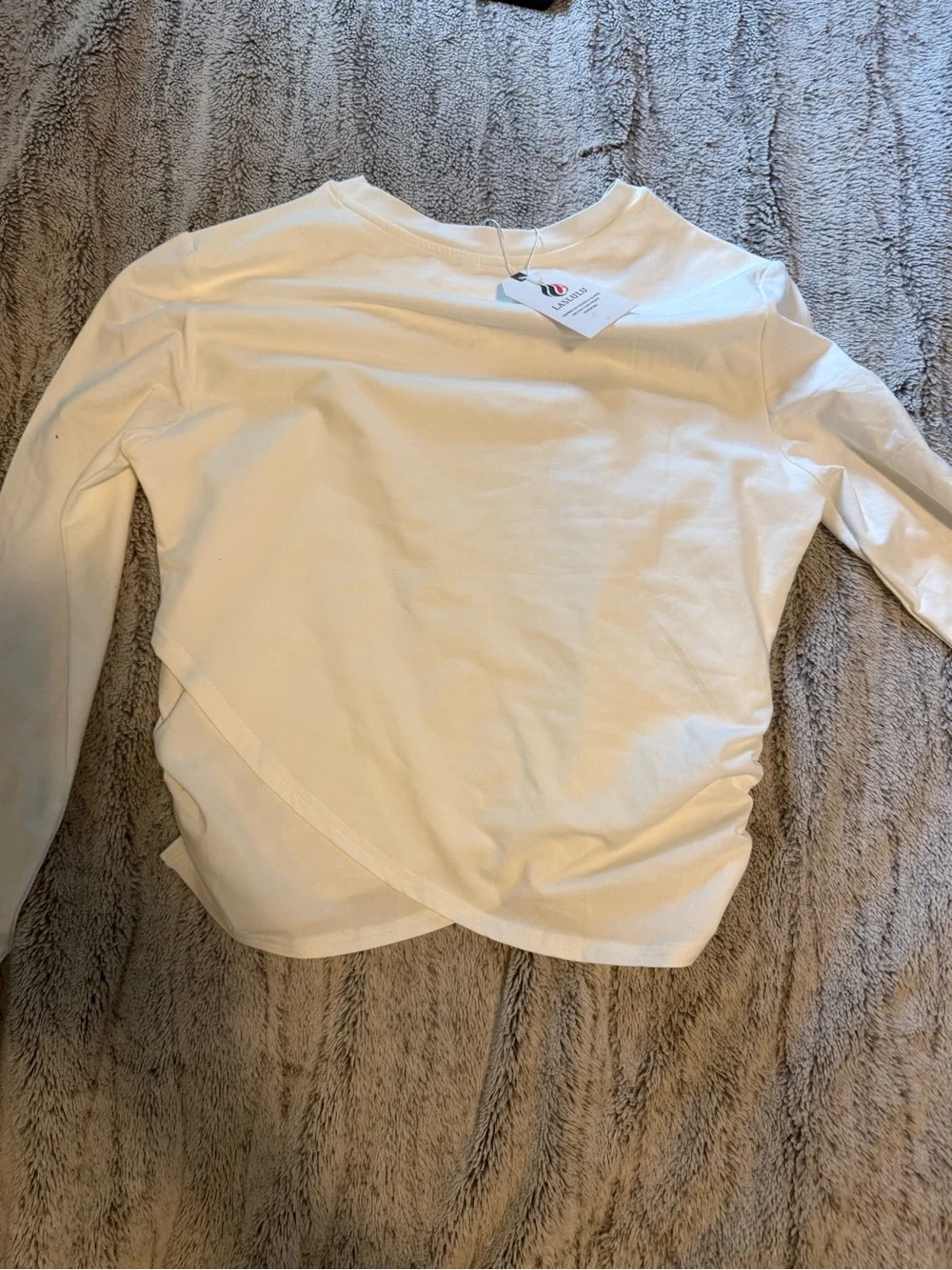 lululemon athletica White Crew Neck Top (NWT)
